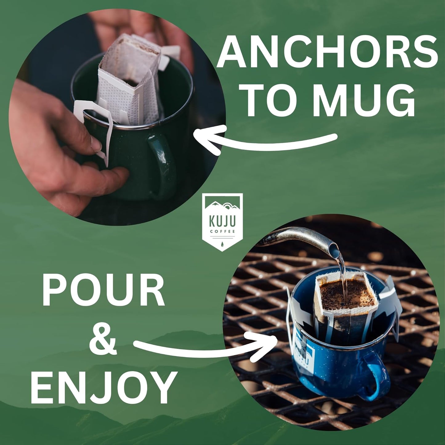 Kuju Coffee Premium Pour Over Camping Coffee Singles