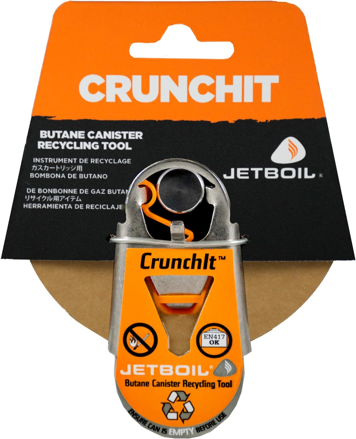 Jetboil Crunchit Fuel Canister Recycling Tool (Orange)