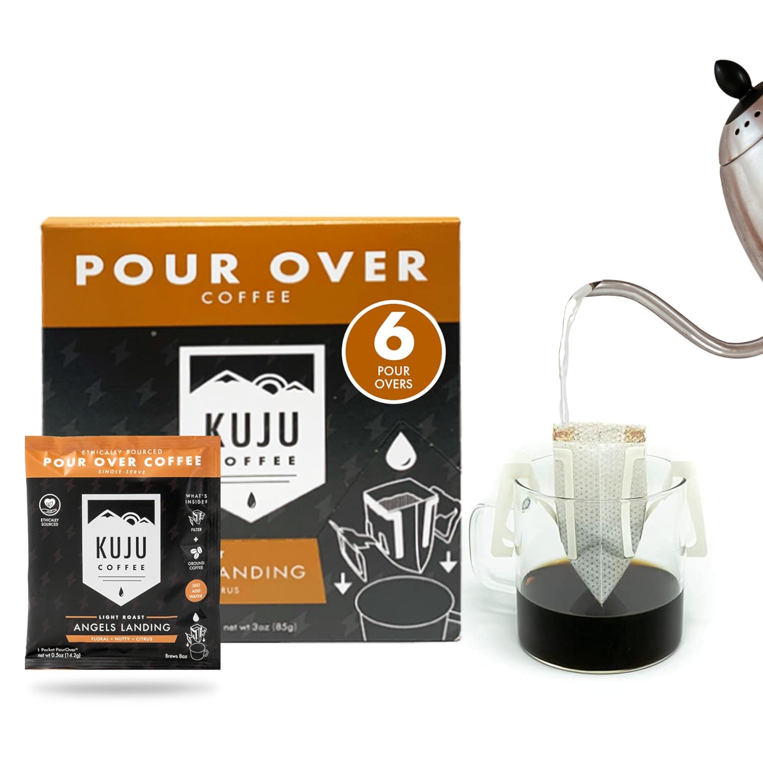 Kuju Coffee Premium Pour Over Camping Coffee Singles