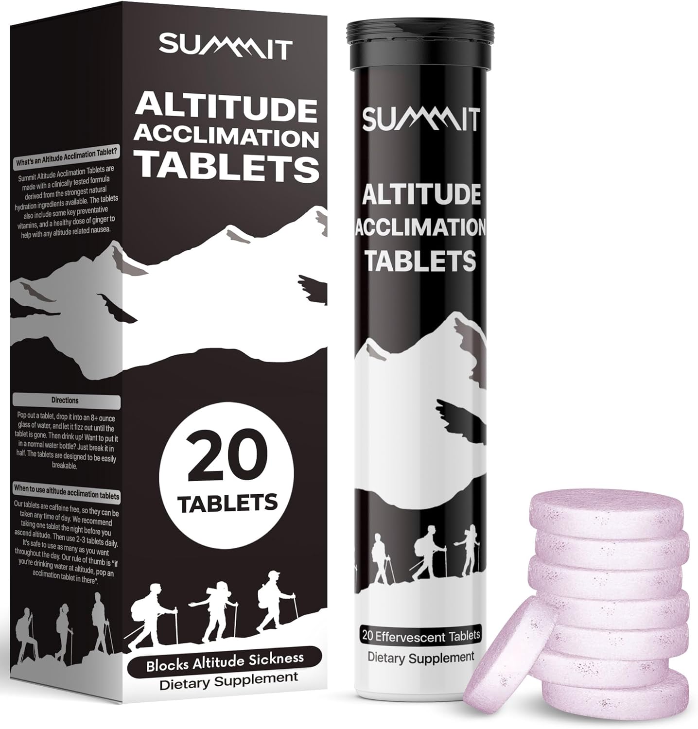 Summit Altitude Sickness Acclimation Tablets (20 Tablets) Supports Rapid Altitude Acclimation & Recovery Altitude Sickness Prevention & Hydration Aid Altitude Sickness Medicine