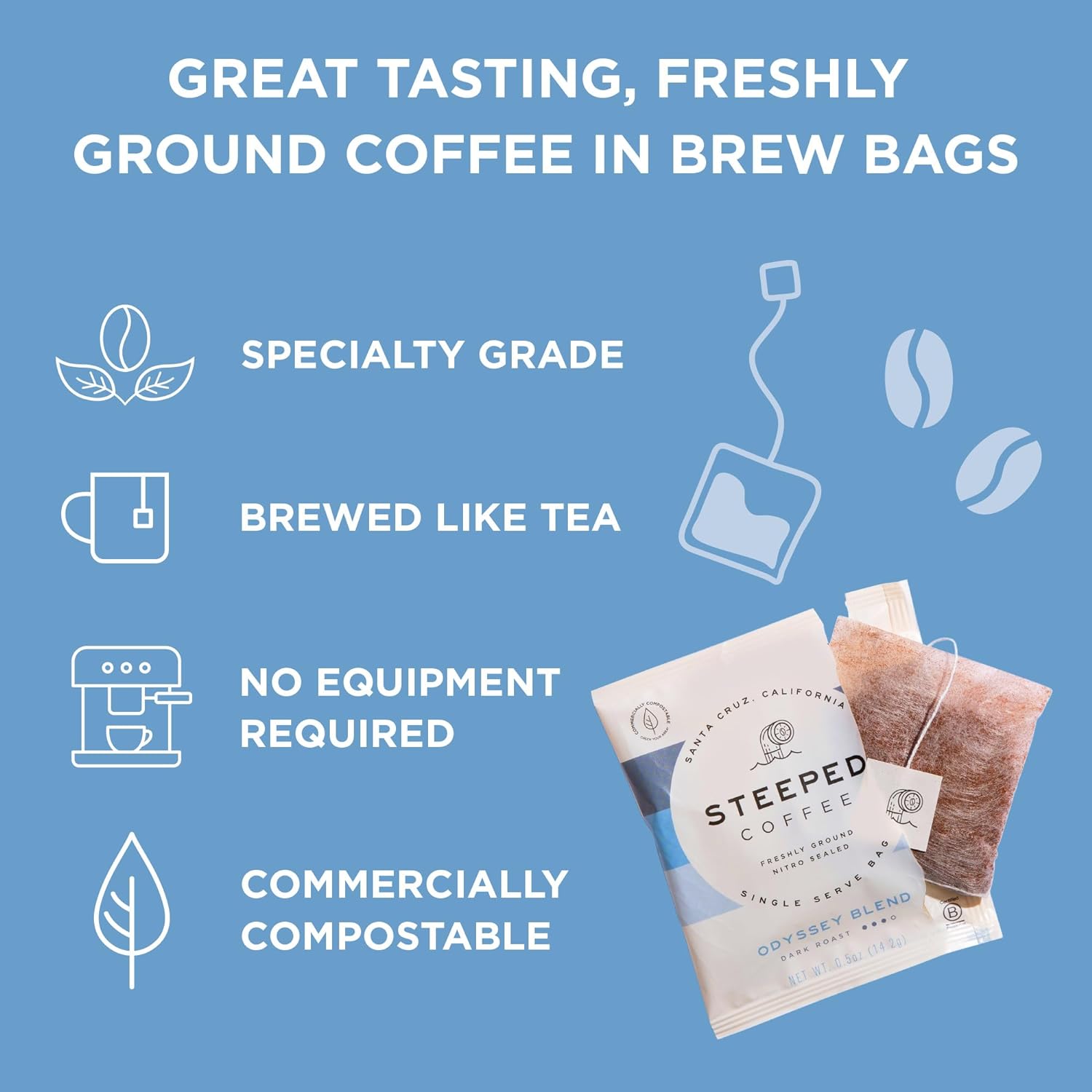 Steeped Coffee Single Serve Coffee Packets