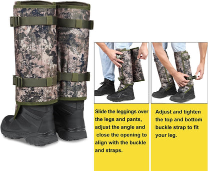 skiguard Snake Guard Snake Gaiters, Waterproof Snake Chaps for Lower Legs, Snake Bite Proof Guardz Gaiters, Snake Guardz Fit for Men & Women, Adjustable Size for Hunting Hiking and Farm