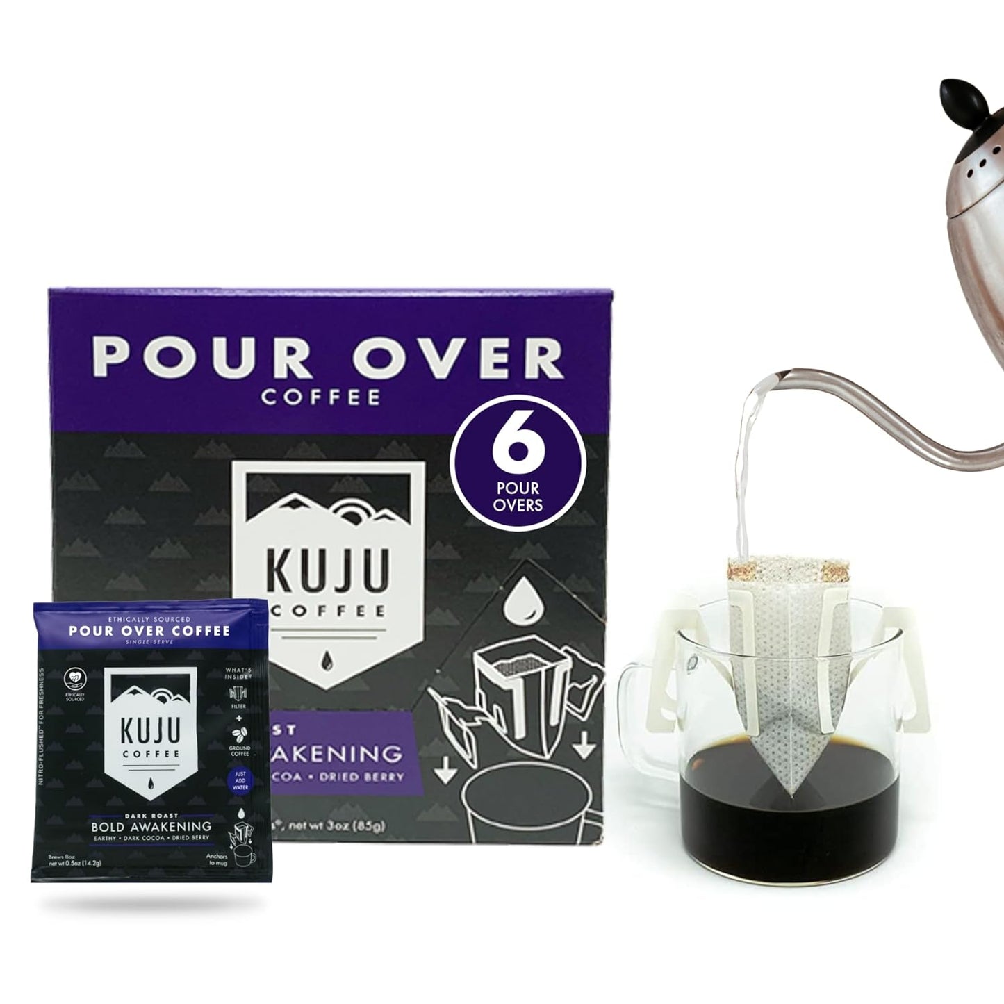 Kuju Coffee Premium Pour Over Camping Coffee Singles