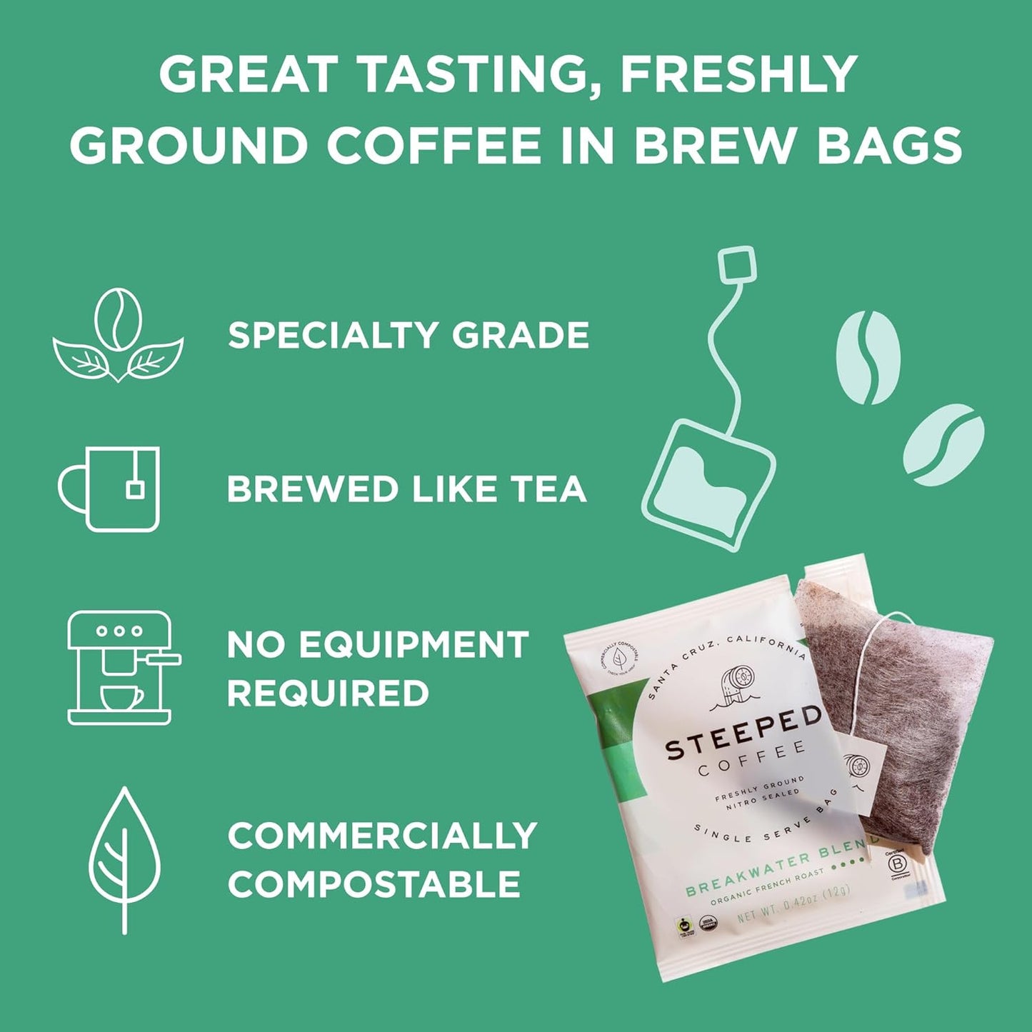 Steeped Coffee Single Serve Coffee Packets