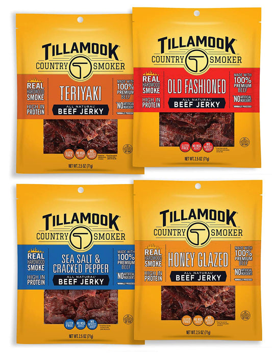 Tillamook Country Smoker Real Hardwood Smoked Beef Jerky Variety Pack