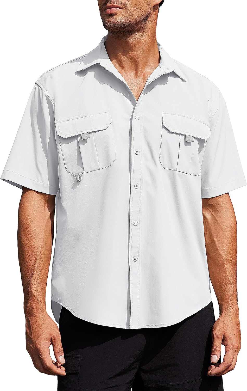 Men's UPF UV Hiking Fishing Shirt by Reltek Ready Gear, lightweight survival gear with sun protection.