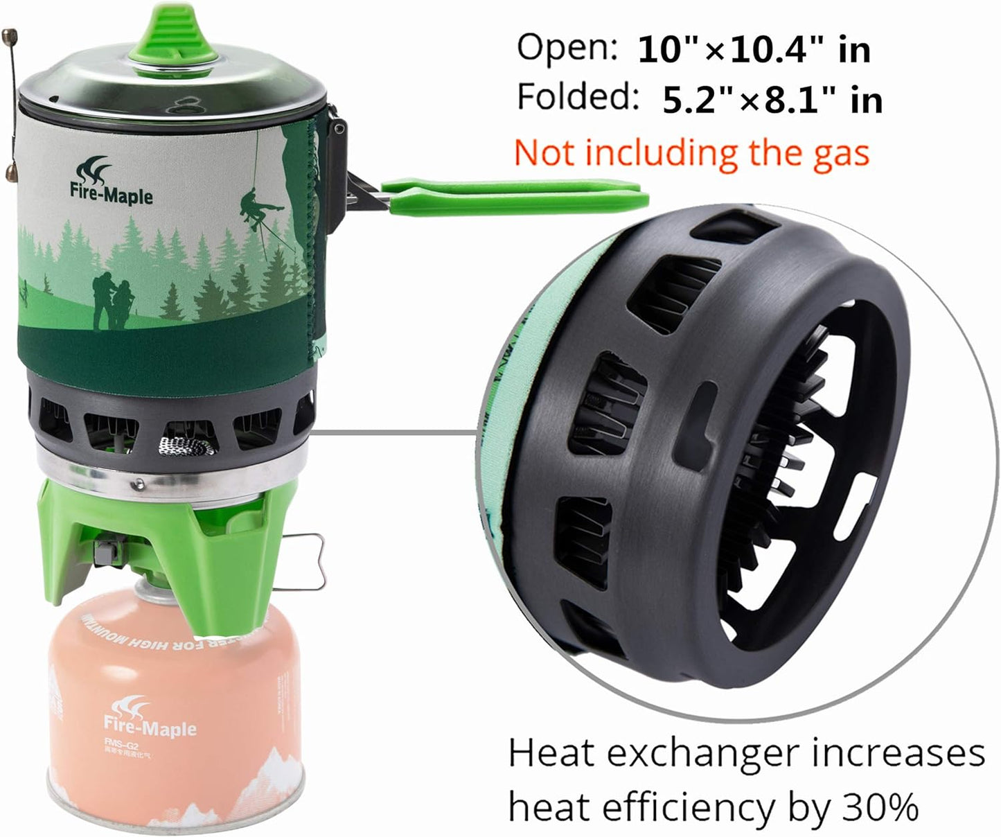 Fire-Maple "Fixed Star 1" Backpacking and Camping Stove System | Outdoor Propane Cooking Gear | Portable Pot/Jet Burner Set | Ideal for Hiking, Trekking, Fishing, Hunting Trips and Emergency Use