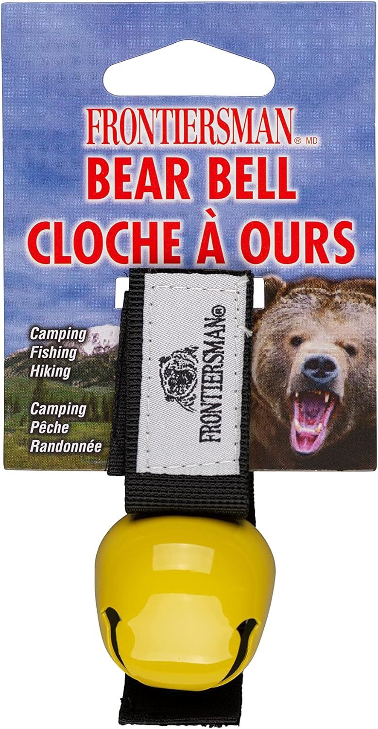 SABRE Frontiersman Bear Bell, Magnetic Silencer, Durable Hook and Loop Strap Attachment, Helps To Prevent Startling Bears While Hiking