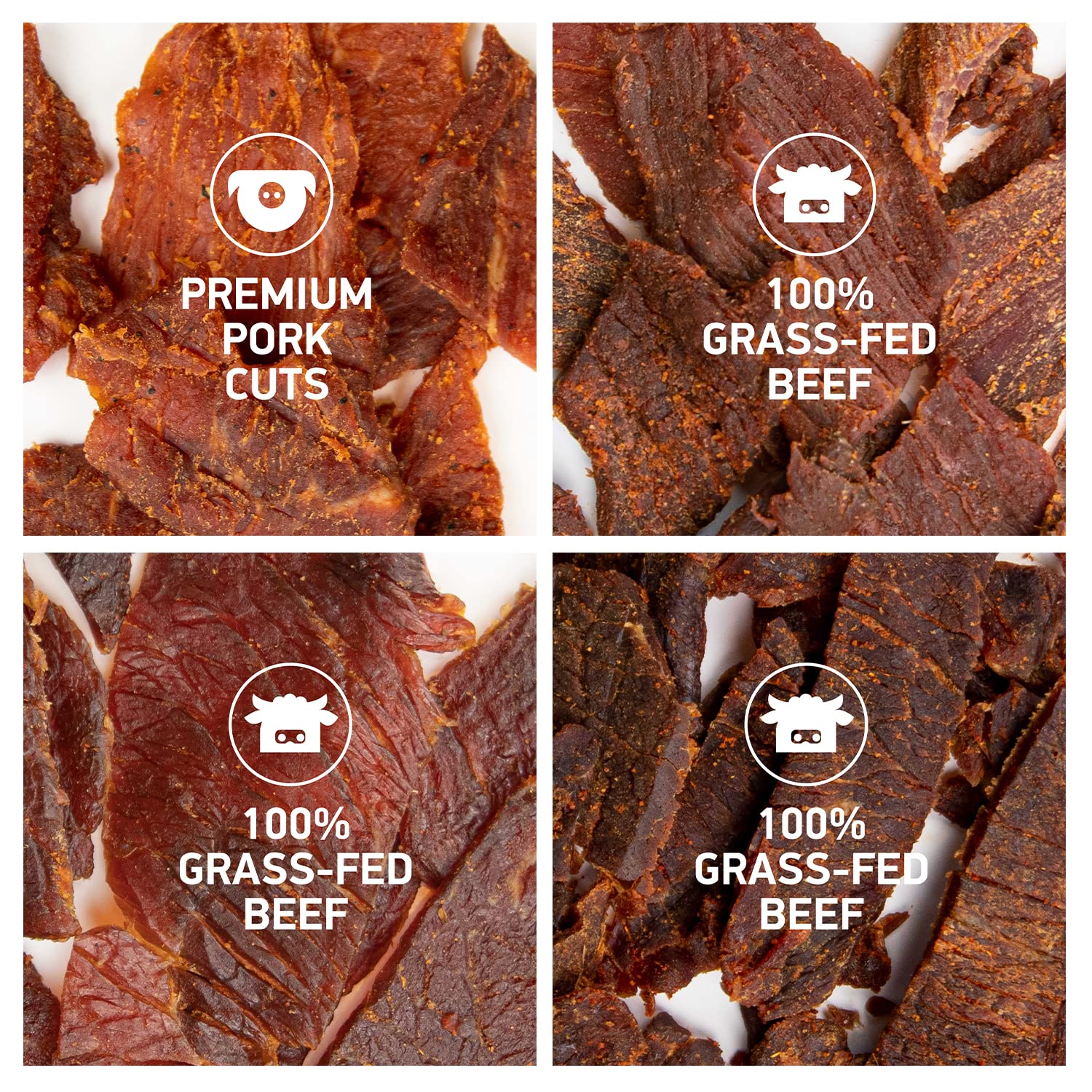 KRAVE Jerky Variety Favorites Beef and Pork 4 Pack 