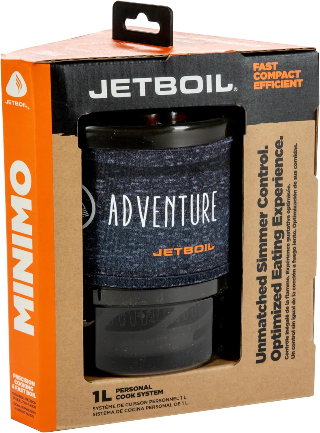 Jetboil MiniMo Camping and Backpacking Stove Cooking System with Adjustable Heat Control