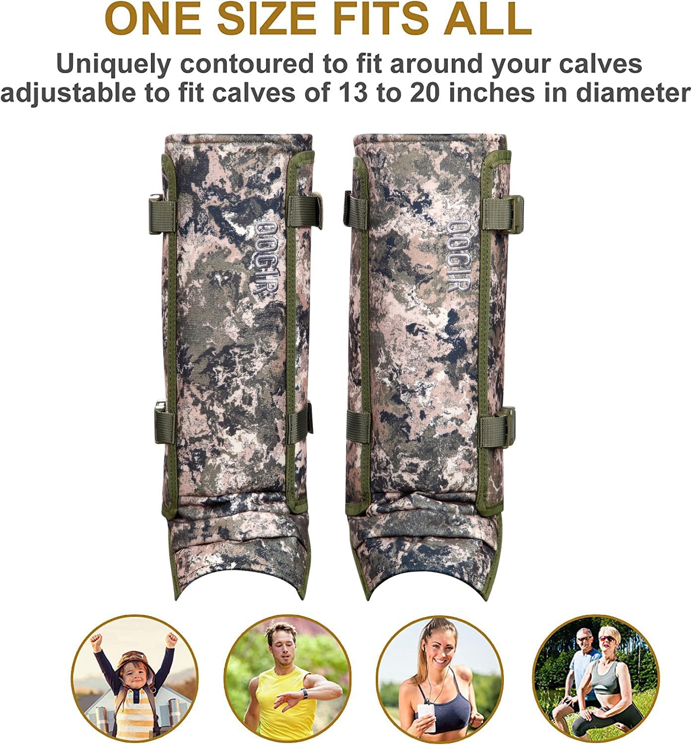 skiguard Snake Guard Snake Gaiters, Waterproof Snake Chaps for Lower Legs, Snake Bite Proof Guardz Gaiters, Snake Guardz Fit for Men & Women, Adjustable Size for Hunting Hiking and Farm