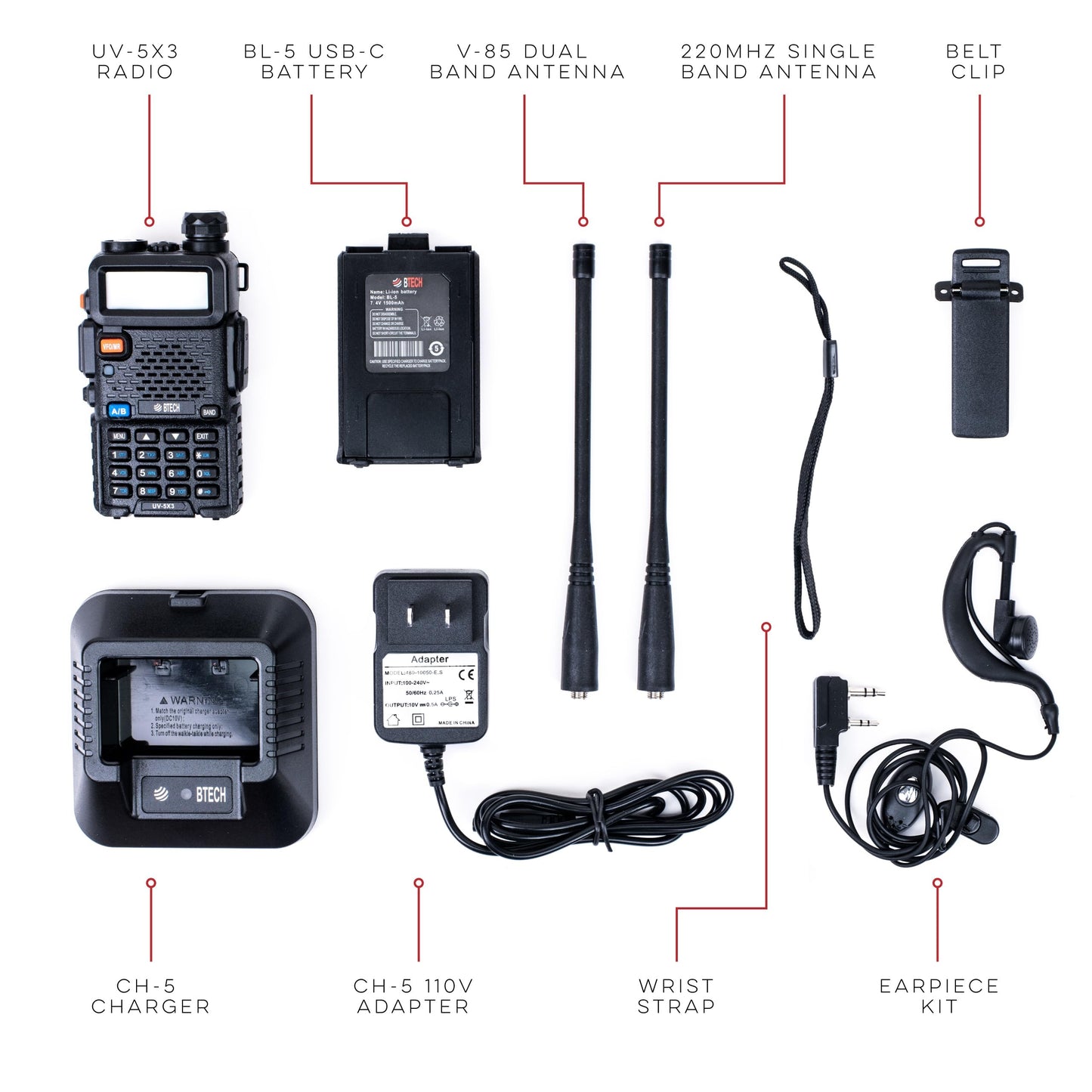 BTECH UV-5X3 Tri-Band Radio: High-Power Amateur Handheld