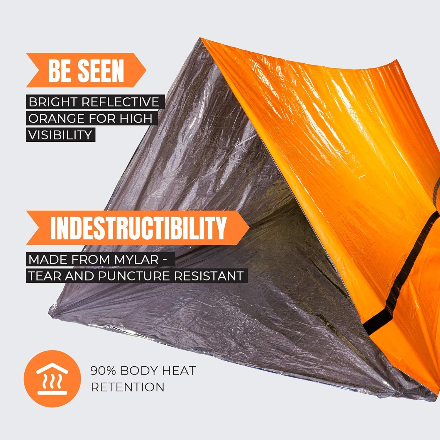 MEKKAPRO Emergency Tent Shelter Survival Tent 2 Person Resistant & Ultra Lightweight Life Tent - Water & Windproof Tube Tent for Camping, Hiking & Outdoor Activities
