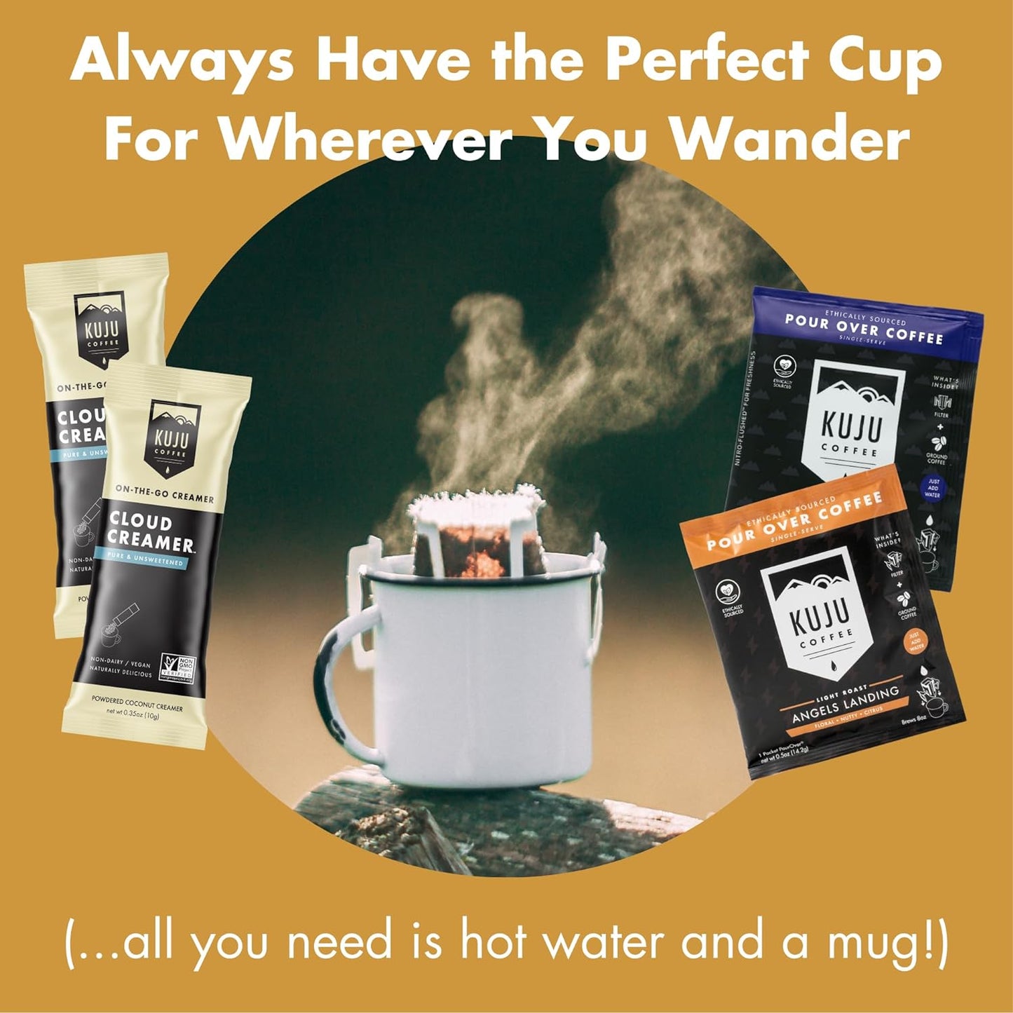 Kuju Coffee Premium Pour Over Camping Coffee Singles