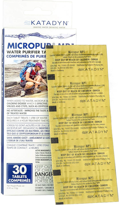 Katadyn Micropur Water Purification Tablets 30 Count