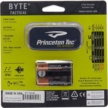 Princeton Tec Byte Tactical Headlamp (200 Lumens, Tan),BYT-TAC-TN
