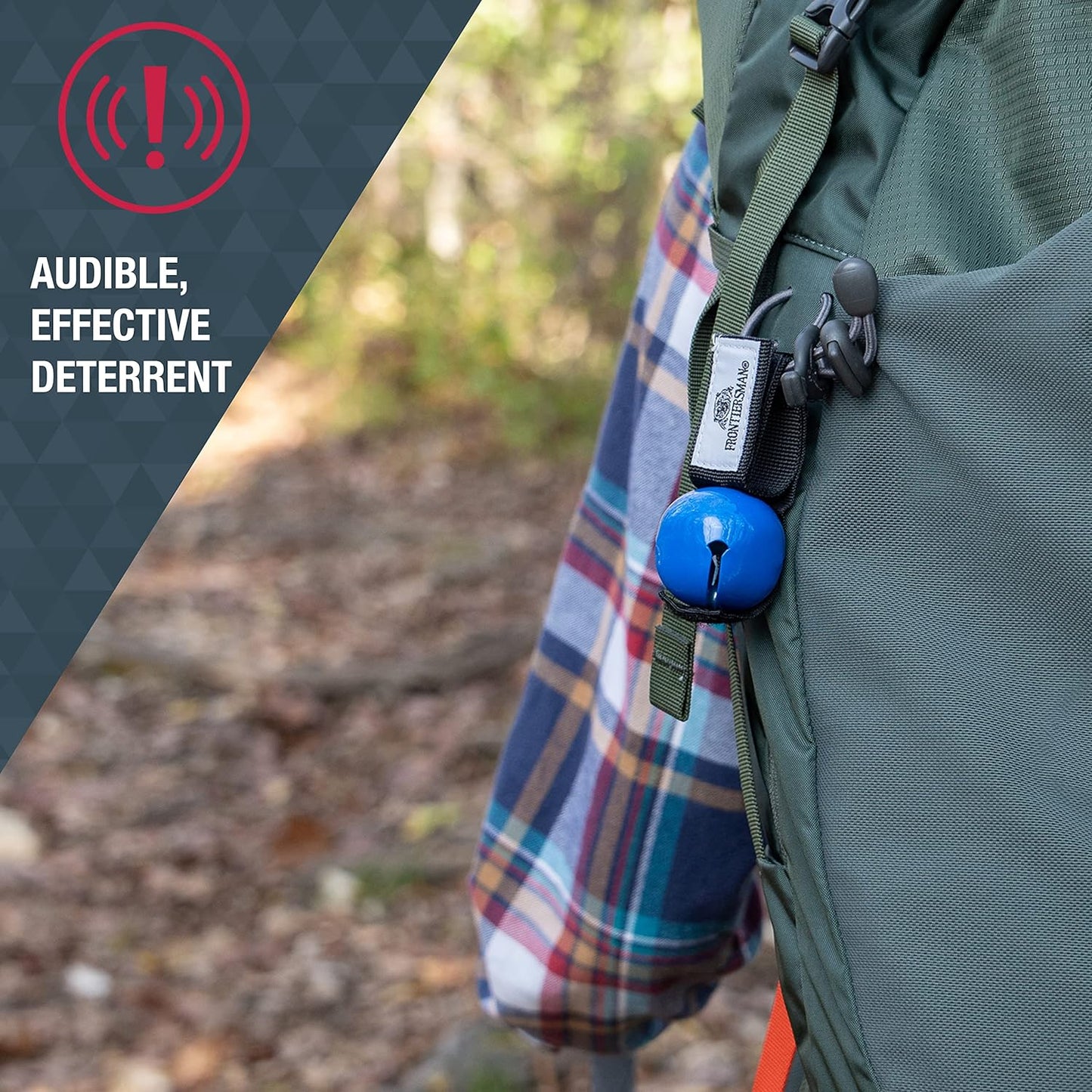 SABRE Frontiersman Bear Bell, Magnetic Silencer, Durable Hook and Loop Strap Attachment, Helps To Prevent Startling Bears While Hiking