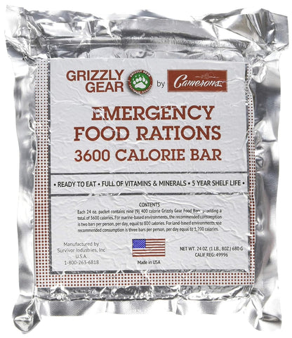 Emergency Food Rations 3600 Calorie Bar