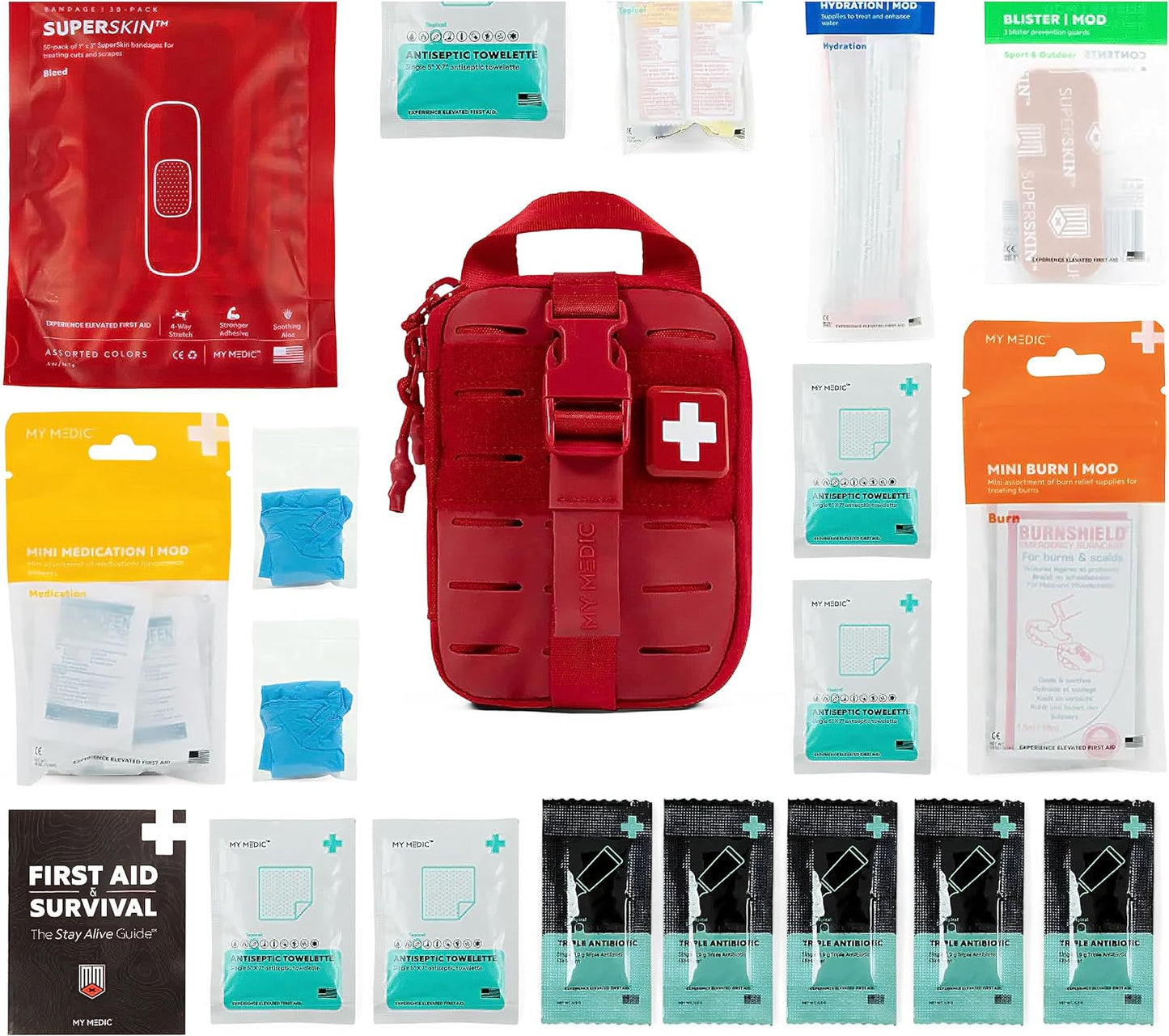 My Medic Compact Emergency Sidekick First Aid Kit 70 plus Items Portable