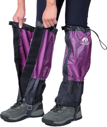 Pike Trail Leg Gaiters Waterproof Adjustable Snow Boot Gaiters for Hiking, Walking, Hunting, Mountain Climbing, Snowshoeing